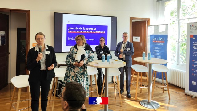 Stéphane Schaer, directrice de la DINUM, lance la communauté numérique des ingénieurs des grands corps techniques.