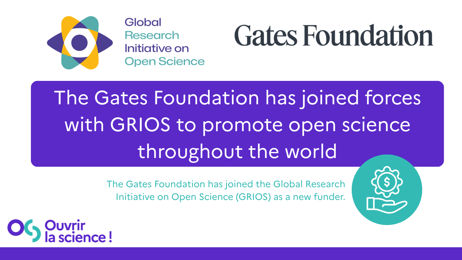 The Gates Foundation has joined forces with GRIOS to promote open science throughout the world